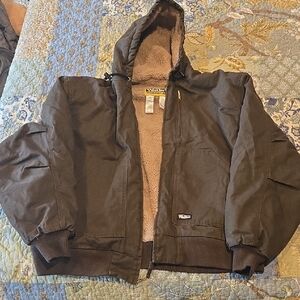 Walls Dark Brown Hooded Performance Jacket